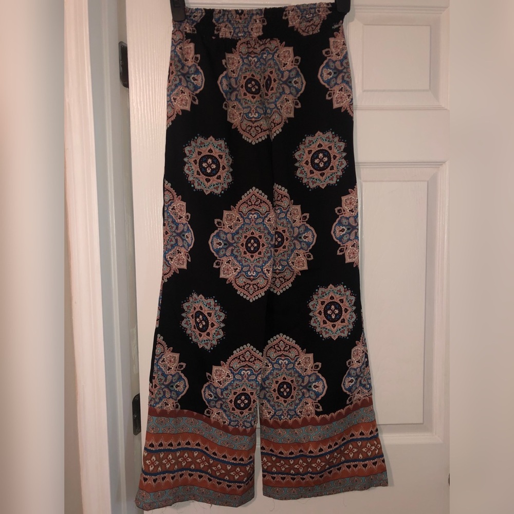 Tribal bell bottom pants